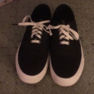 Ladies Sperry Black canvas size 8.5 m